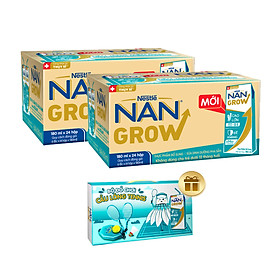 Bộ 2 Thùng 24 hộp Sữa pha sẵn Nestlé NANGROW sữa mát công thức từ Thụy Sĩ 6(4 x 180ml) - (Bé từ 1 tuổi) Tặng Bộ đồ chơi Cầu lông Tennis