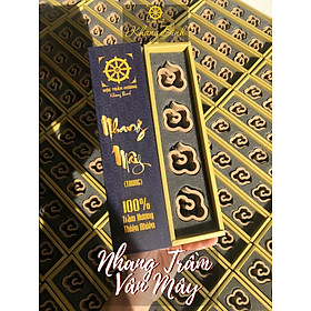 Nhang Trầm Hương Vân Mây Tầm Trung ( 50 Vân Mây / hộp ) - Hương thơm thanh nhẹ , Ít Khói , xông trầm thư giãn (60 phút) - Mộc Trầm Hương Khang Bình