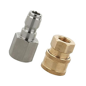 2 x Garden Hose Quick Connect Fittings Replacement G1/4 Inch Male & Female