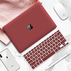 Mua COMBO Case Mácbook  Ốp Macbook Pro 14/16 M1  Air 13.3 20218-2022  Mácbook Pro 13 2016 - 2022/ M1  M2 - Màu đỏ đô - Hàng chính hãng