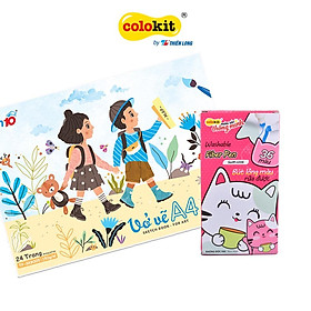 Mua Combo 36 Bút lông màu Fiber Pen và Vở vẽ Colokit Thiên Long - A4 24 trang+SWM-C006 tại Nhà sách Chi An Mua Combo 36 Bút Lông Màu Fiber Pen Và Vở Vẽ Colokit Thiên Long - A4 24 Trang+Swm-C006 Tại Nhà Sách Chi An