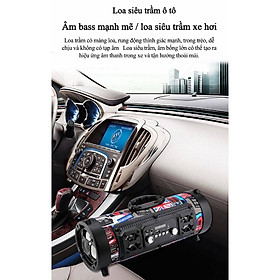 Hình ảnh Loa siêu trầm bluetooth không dây xách tay mới【 Bluetooth + USB + chức năng micrô + đài FM tích hợp + Jack cắm 3.5 】