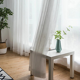 Mua Rèm Vải Voan Trắng Họa Tiết Kẻ Sọc - Trang Trí Nhà Cửa - Decor Phòng Sang Trọng Cho Không Gian