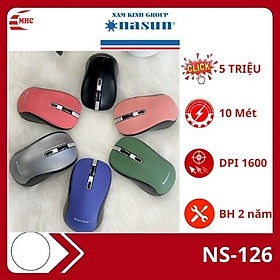 Mua Chuột không dây siêu bền Nasun NS-126 kết nối xa 10m- Hàng chính hãng