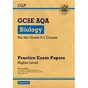 Sách - Grade 9-1 GCSE Biology AQA Practice Papers: Higher Pack 2 by CGP Books (UK edition, paperback)