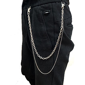 Chuỗi xích móc quần jean  hip hop 2 tầng phụ kiện nam 