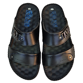 Dép Nam Quai Ngang HÀ NAM Da Bò Thật Cao Cấp DNA2082