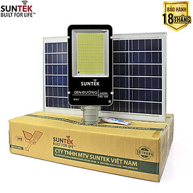 Đèn Đường Năng Lượng Mặt Trời SUNTEK Solar Street Light RD-500 500W - Sáng suốt đêm (12h liên tục) | Tự động Bật/Tắt | Điều khiển Từ xa | Chống Nước/Bụi/Va đập/Sét - Hàng Chính Hãng - Bảo hành 18 tháng