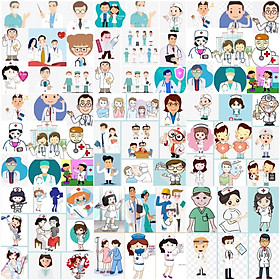 Set 30-60 Sticker Bác sĩ - Doctor