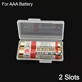 2 4 6 8 khe cắm AA AAA Hộp đựng pin bằng nhựa cứng Hộp bảo quản Hộp đựng pin cho hộp đựng pin aa aaa Hộp đựng tổ chức Màu sắc: Dành cho 2x AAA