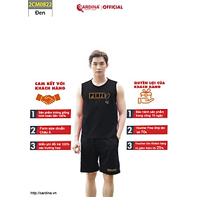 Đồ Bộ Nam CARDINA Chất Cotton Cao Cấp Áo Sát Nách Quần Đùi Dáng Thể Thao 2CM08