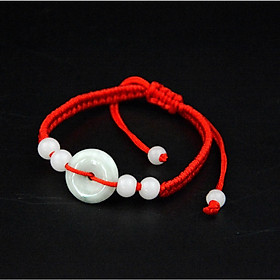 VÒNG TAY ĐỒNG ĐIẾU ĐÁ PHONG THUỶ DÂY ĐỎ MAY MẮN