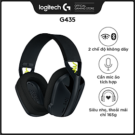 Tai nghe game không dây Bluetooth và Lighspeed Logitech G435 – Mic ảo tích hợp, nhẹ, tương thích PC, Điện thoại, PS4, PS5 -Hàng chính hãng