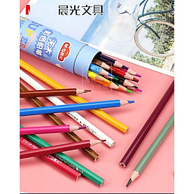 Bộ bút chì chuốt màu M&G 12 màu, hộp có hình máy bay Swing JWP34347