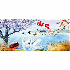 Mua Tranh thêu chữ CHA MẸ  (70×37cm ) chưa thêu