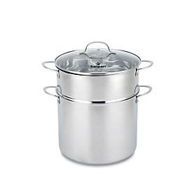 Bộ nồi xửng hấp Inox 5 đáy Kalpen L30PRO size 30cm dung tích 14L, chuẩn ĐỨc bảo hành 5 năm