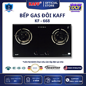 Mua Bếp ga âm mặt kính KAFF KF-668 - Hàng chính hãng