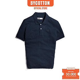 Áo Thun Polo Nam Cổ Bẻ Xanh Đen BY COTTON Navy Basic Polo