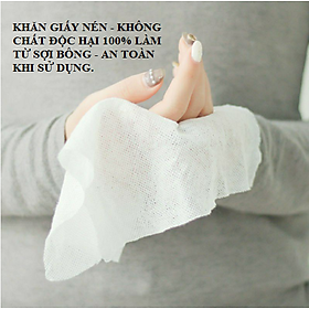 Mua Combo 100 viên khăn giấy nén hình viên kẹo bỏ túi khi đi du lịch khăn lau mặt dạng nén dùng một lần siêu tiện lợi - 50 viên