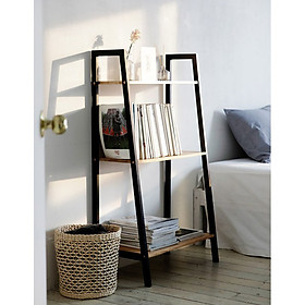 Mua KỆ SÁCH HÀN QUỐC 3 TẦNG - SIZE L - MÀU ĐEN PHỐI GỖ TỰ NHIÊN