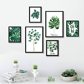 Mua Tranh treo phòng khách - Bộ 06 tranh Tropical tặng kèm khung và đinh treo tường - TP166