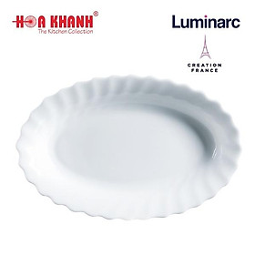 Mua Đĩa Oval Thủy Tinh Luminarc Diwali Trianon Trắng 22cm - bộ 6 đĩa - N3648
