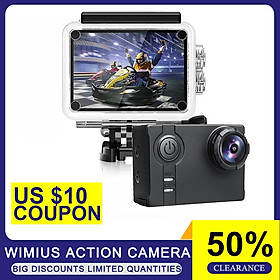 Máy ảnh hành động Wimius SO91 Camera 4K WiFi HD 40m với pin dưới nước camera camera mũ bảo hiểm thể thao cam 20mp Màu sắc