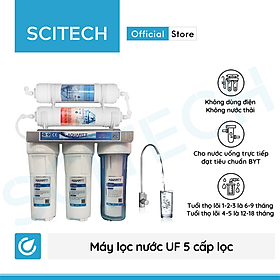 Máy lọc nước UF 5 cấp lọc by Scitech (Không dùng điện, không nước thải) - Hàng chính hãng