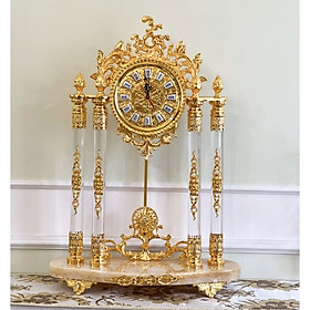 Mua Đồng hồ để bàn mạ vàng 18k đế cẩm thạch - DHV2