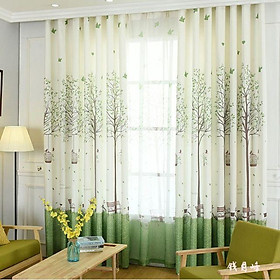 Mua Rèm treo cửa mẫu cây xanh và lồng chim (1x2.7m  2x2.7m  3x2.7m)