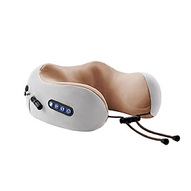 U-shaped Massage Pillow Electric Neck Massager 3 Levels Intensity Comfortable Vibration Kneading Heating Massage Pillow