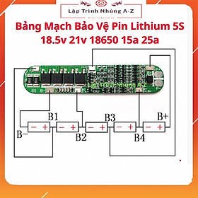 Mua  Lập Trình Nhúng A-Z  149  Bảng Mạch Bảo Vệ Pin Lithium 5S 18.5v 21v 18650 15a 25a