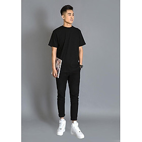 Áo Thun Nam Unisex thiết kế hình trơn 2 màu Đen / Trắng basic thương hiệu Japas Cotton Ai Cập 190gram, áo phông cổ tròn basic cộc tay thoáng mát, thấm hút mồ hôi - Hàng chính hãng
