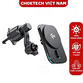 Mua Giá đỡ sạc không dây trên ô tô Choetech T231 công suất 15w chuẩn Qi2 xoay 360 độ có tản nhiệt (Hàng chính hãng)