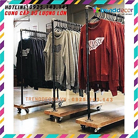Mua 1 TẶNG 1 - Nội thất ông nước a11 Kệ treo gắn tường gỗ kệ ống nước kiêm giá treo quần áo chất liệu ống nước