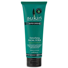 Kem Tẩy Tết Bào Chết & Thải Độc Sukin Super Greens Detoxifying Facial Scrub 125ml