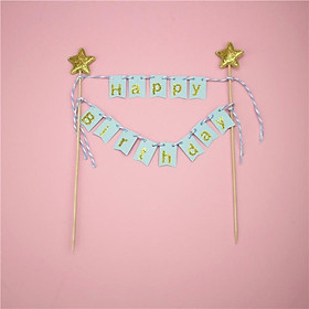 Topper trang trí bánh sinh nhật dây phơi happy birthday