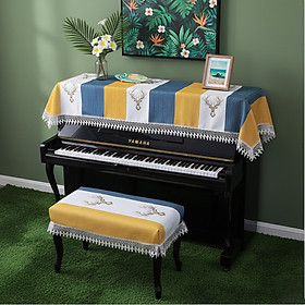 Khăn phủ đàn piano cơ đàn piano điện tử 88 phím trang trí năm mới Tết giáng sinh noel sang trọng cao cấp - Hàng chính hãng