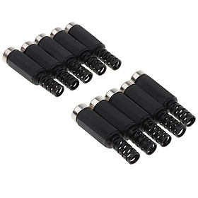 10Piece 5.5x2.5mm DC 5525 Power  Socket Female Connector Adapter Black
