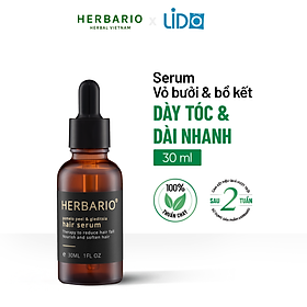 Serum mọc tóc tinh dầu vỏ bưởi & tinh dầu bồ kết herbario 30ml tinh chất kích thích mọc tóc nhanh, ngăn rụng tóc, hỗ trợ trị Rụng Tóc, làm tóc dài nhanh