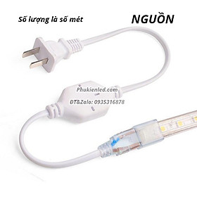 Mua Đèn Led dây đôi chống nước ống nhựa 220V (bán theo m) 10m trở lên Tặng Nguồn - Đèn Led quấn cây dây đôi 2835