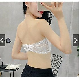 M185. Áo bra ren không dây cài sau quyến rũ, áo lót quây ren đệm mỏng siêu hot