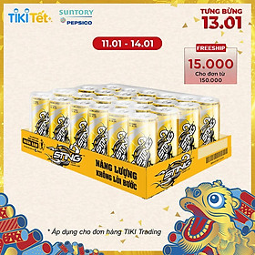 Thùng 24 Lon Nước Giải Khát Sting Gold Sleek 330ml