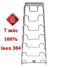 KỆ ĐỰNG VUNG NỒI 7 TẦNG INOX 304 TREO TƯỜNG NHÀ BẾP ( TỔNG KHO GIA DỤNG GIÁ GỐC )