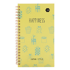 Sổ LX Twin Notebook Happiness Motto A5 120 Trang (11.8 x 21 cm)