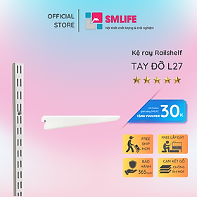 Tay đỡ kệ con thuyền Railshelf L27cm bằng thép dày 1.4mm, sơn tĩnh điện hiện đại