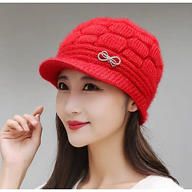 Mũ len nón len beret lưỡi trai nữ thời trang Hàn Quốc dona22021502