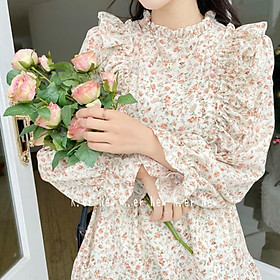 Váy hoa nhí dài tay bèo lolita