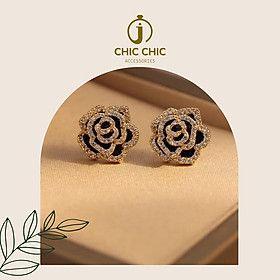 Bông Tai Nữ Nụ Hoa Trà Thơm Kim Bạc 925 | Bông tai Chic Chic A27