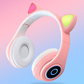 Mua Tai nghe chụp tai Bluetooth  B39  - Tích hợp đèn LED rực rỡ - Phiên bản tai mèo siêu cute
